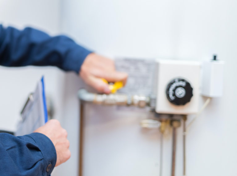 Water heater equipment and connected plumbing